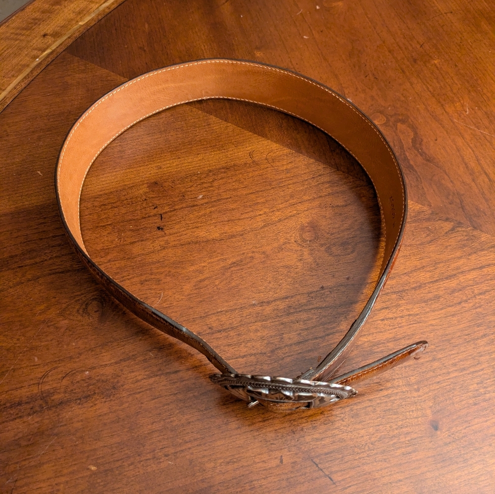 Brighton Brown LEATHER BELT LADIES SIZE MEDIUM - Picture 8 of 13